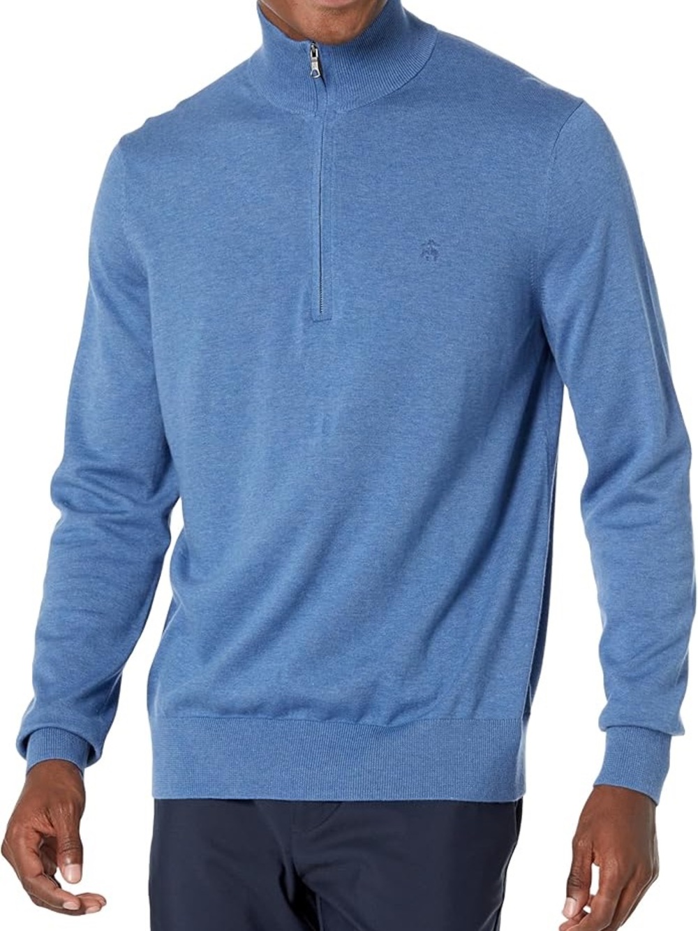 Brooks Brothers | Blue Quarter-Zip 100% Merino Wool Sweater | Sz M
